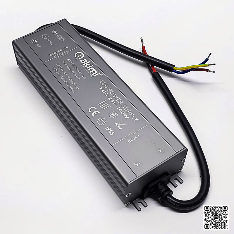 Nguồn ngoài trời 100W IP65 DC24V | Akimi